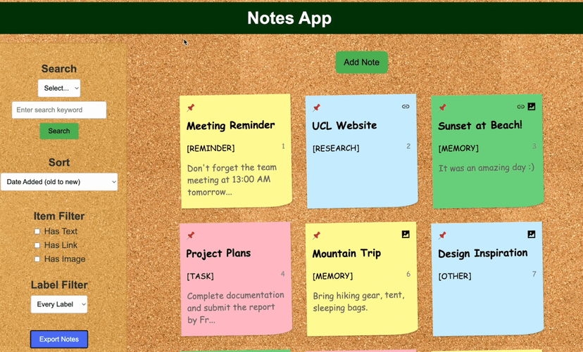 Post-it Notes App